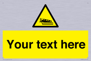 Custom warning grounding narrow boat on lock cill